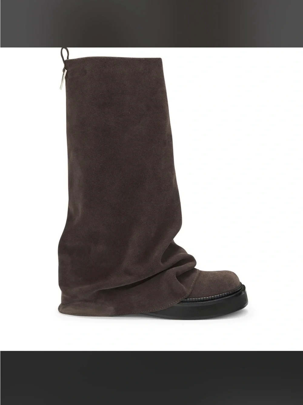The Attico Over-the-Knee Suede Boots in Taupe